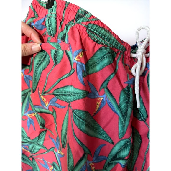 Charleston Threads Pink Bird of Paradise Swim Trunks XL - Picture 5 of 9